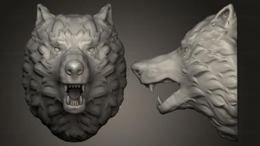 3D model wolf plaque (STL)